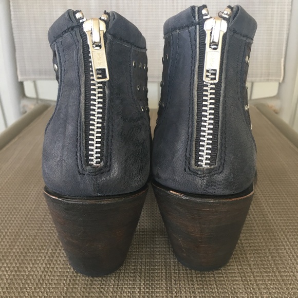 Independent Boot Company Leather Burke Cutout Studded Ankle Boots 10.5 - Picture 10 of 12